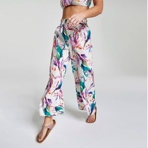 Calia Floral Linen Blend Pant Size Xlarge NWOT